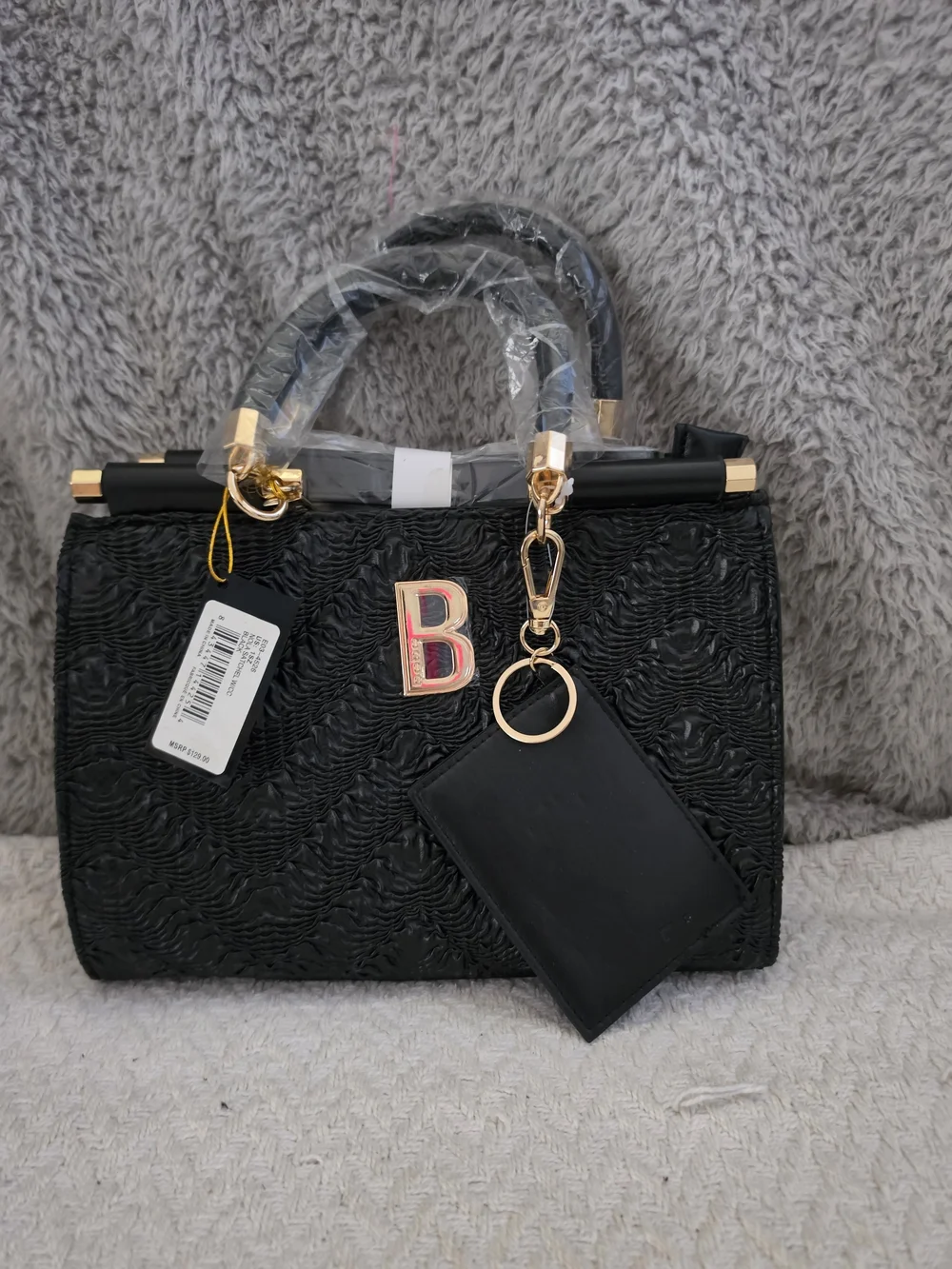 bebe Nola Mini Satchel in black